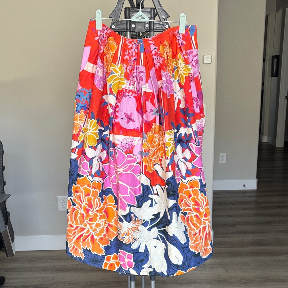 Anthropologie Maeve Floral Skirt and Bra Top - (TWO PIECES)